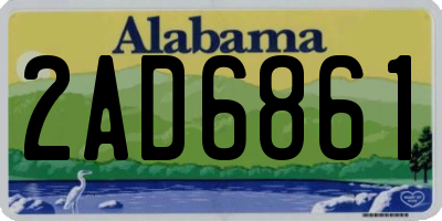 AL license plate 2AD6861