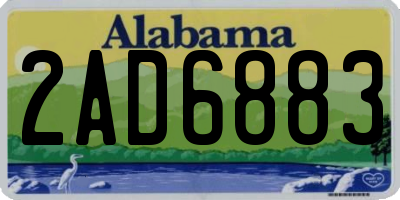 AL license plate 2AD6883
