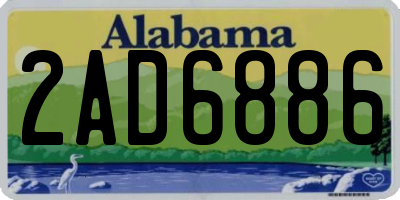 AL license plate 2AD6886