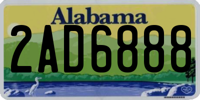 AL license plate 2AD6888