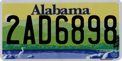 AL license plate 2AD6898