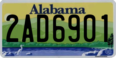 AL license plate 2AD6901