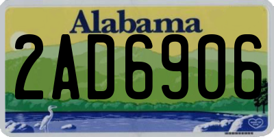 AL license plate 2AD6906