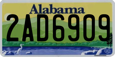 AL license plate 2AD6909