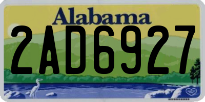 AL license plate 2AD6927