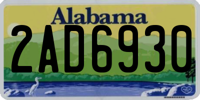 AL license plate 2AD6930