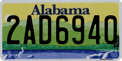 AL license plate 2AD6940
