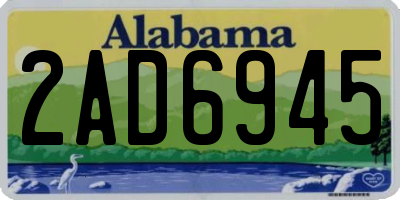AL license plate 2AD6945