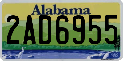 AL license plate 2AD6955