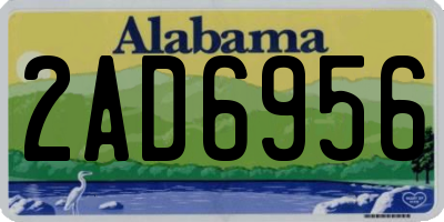 AL license plate 2AD6956