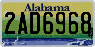 AL license plate 2AD6968