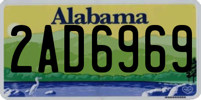 AL license plate 2AD6969