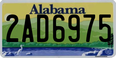 AL license plate 2AD6975