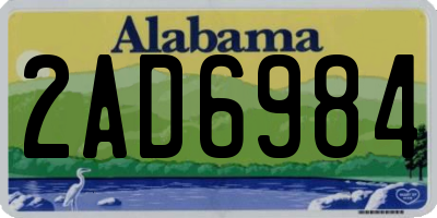 AL license plate 2AD6984