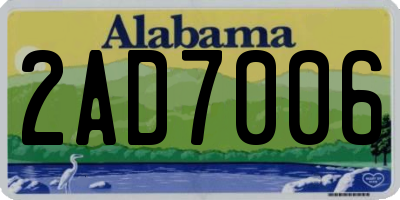 AL license plate 2AD7006
