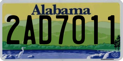 AL license plate 2AD7011