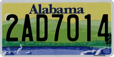 AL license plate 2AD7014