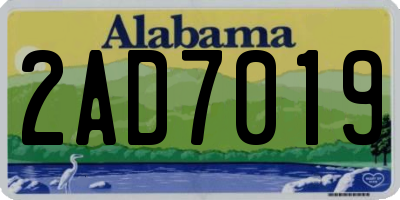 AL license plate 2AD7019