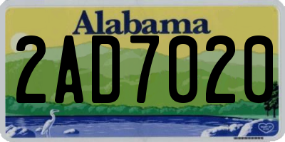 AL license plate 2AD7020
