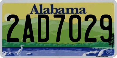 AL license plate 2AD7029