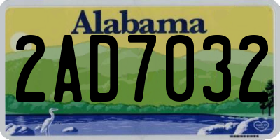 AL license plate 2AD7032
