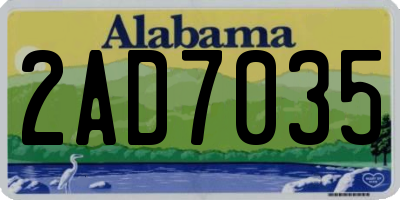 AL license plate 2AD7035
