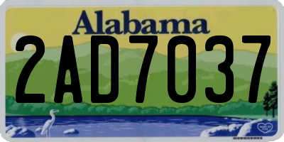 AL license plate 2AD7037
