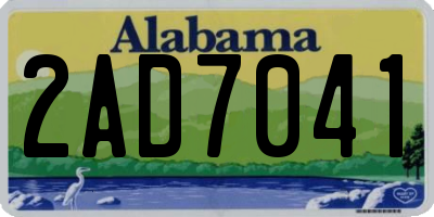 AL license plate 2AD7041