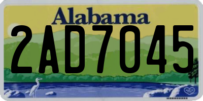 AL license plate 2AD7045