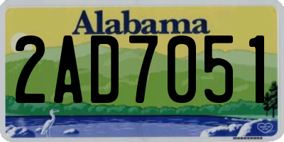 AL license plate 2AD7051