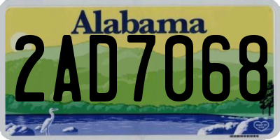 AL license plate 2AD7068