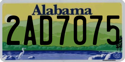 AL license plate 2AD7075
