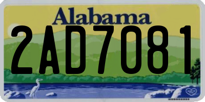 AL license plate 2AD7081