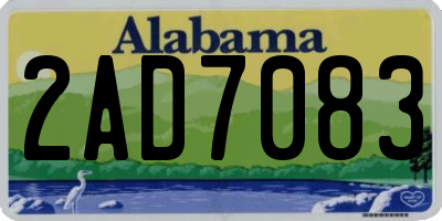 AL license plate 2AD7083