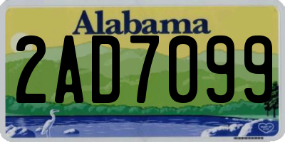 AL license plate 2AD7099