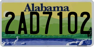 AL license plate 2AD7102