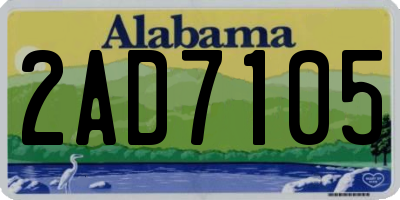 AL license plate 2AD7105