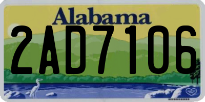 AL license plate 2AD7106