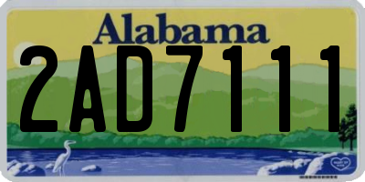 AL license plate 2AD7111