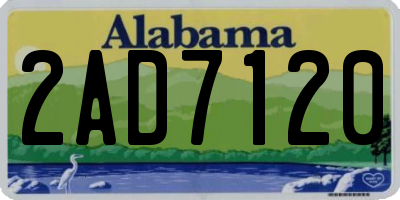 AL license plate 2AD7120