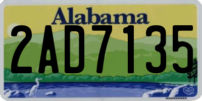 AL license plate 2AD7135