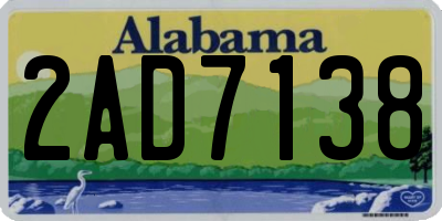 AL license plate 2AD7138