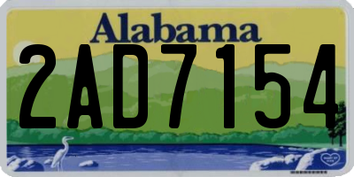 AL license plate 2AD7154