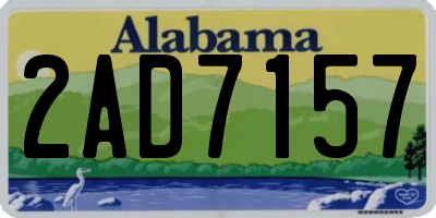 AL license plate 2AD7157
