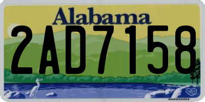 AL license plate 2AD7158