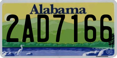 AL license plate 2AD7166