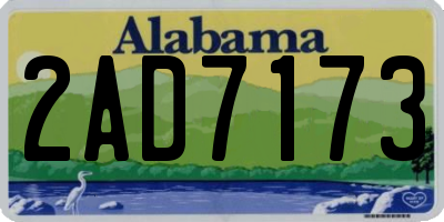 AL license plate 2AD7173