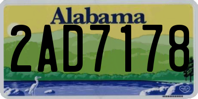 AL license plate 2AD7178