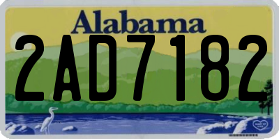 AL license plate 2AD7182