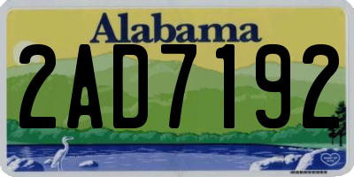 AL license plate 2AD7192